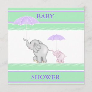 INVITATION AU BABY SHOWER DU PARAPLUIE DE MINE/POU