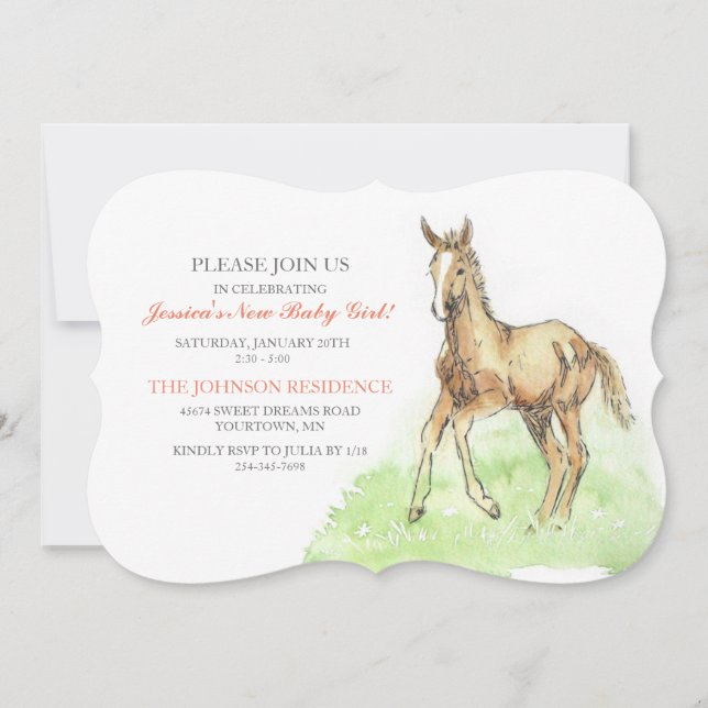 Invitation au Baby shower du poulailler (Devant)