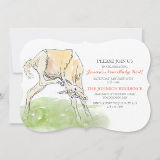 Invitation au Baby shower du poulal de cheval