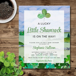 Invitation au Baby shower du Shamrock budgétaire