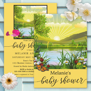 Invitation au Baby shower ensoleillé de printemps