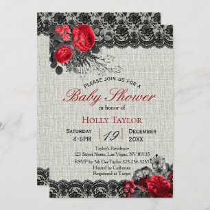 Invitation au Baby shower floral de la Saint-Valen