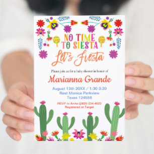 Invitation au Baby shower Floral du Mexique