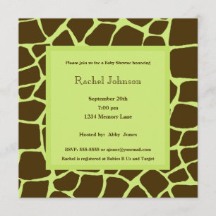 Invitation au Baby shower Green Gariffe