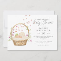 invitation au baby shower historique de l'aquarell