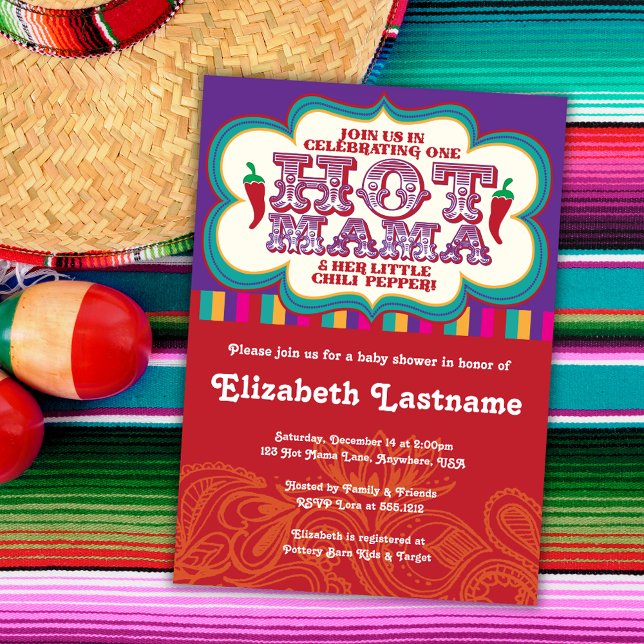 Invitation au Baby shower Hot Mama (Créateur téléchargé)
