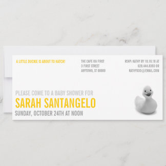 Invitation au Baby shower Kitsch au citron pur