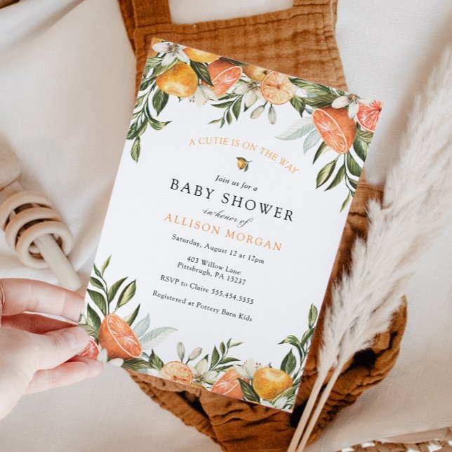 Invitation au Baby shower Little Cutie (Créateur téléchargé)