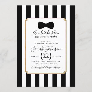 Invitation au Baby shower Little Man