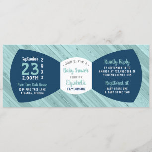 Invitation au Baby shower Little Man, Cravate Bow