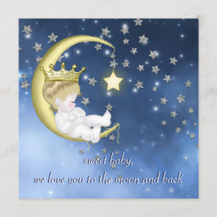 Invitation Au Baby shower Lune