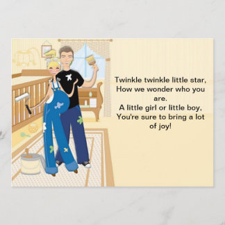 Invitation au Baby shower neutre