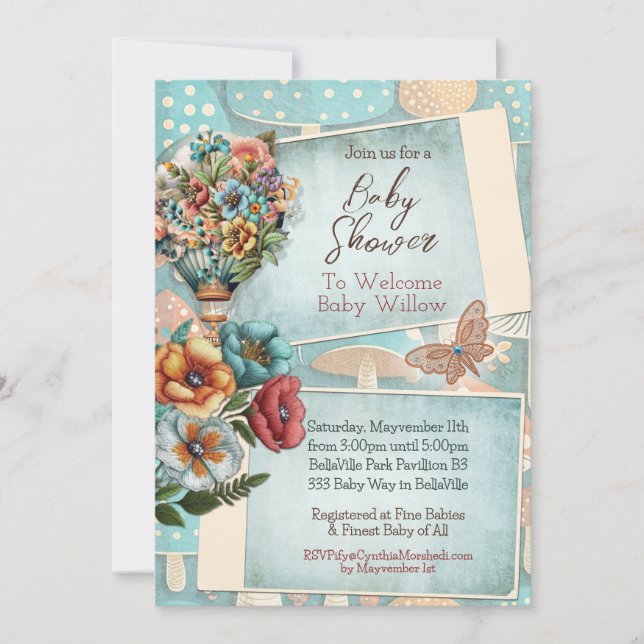 Invitation au Baby shower neutre (Devant)