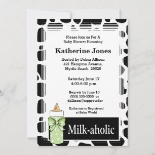 Invitation au Baby shower neutre de Milkaholic