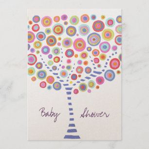 Invitation au Baby shower personnalisé de l'arbre 