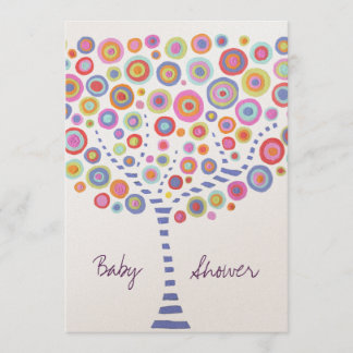 Invitation au Baby shower personnalisé de l'arbre 