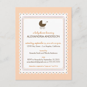 Invitation au Baby shower personnalisé de pêche pr