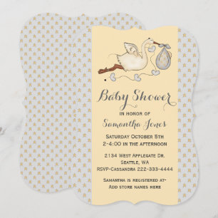 Invitation au Baby shower personnalisé de stockage