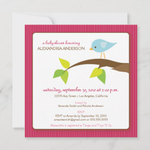 Invitation au Baby shower personnalisé sur Twitter