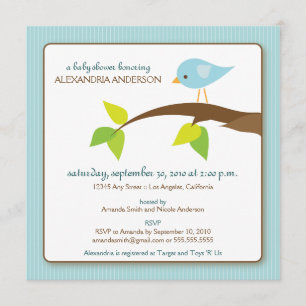 Invitation au Baby shower personnalisé sur Twitter