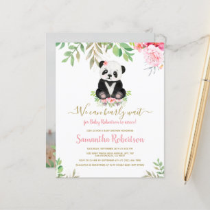 Invitation au Baby shower photo Budget Rose Girl B