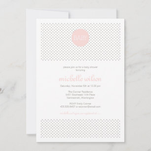 Invitation au Baby shower Polka Dot