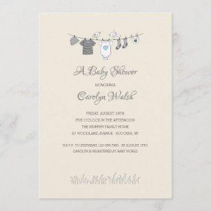 Invitation au Baby shower pour bébés