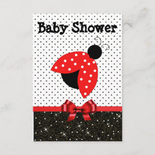 Invitation au Baby shower RedLadybug de la fille