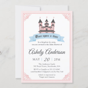 Invitation au Baby shower royal du château Princes
