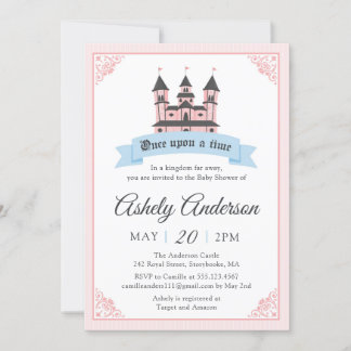 Invitation au Baby shower royal du château Princes