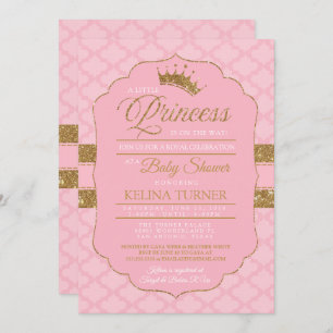 Invitation au Baby shower Royal Little Princess