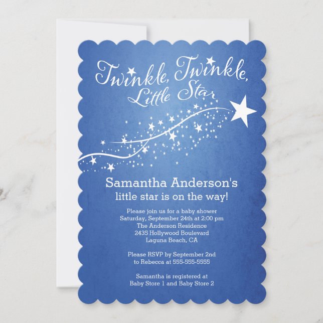 Invitation au Baby shower Star de Chicago (Devant)