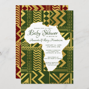 Invitation au Baby shower tribal africain