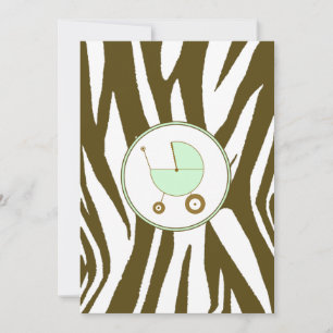 Invitation au Baby shower vert