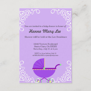 Invitation au Baby shower Vintage de transport pou