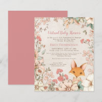 Invitation au Baby shower virtuel de la fille Fox 