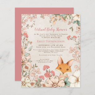 Invitation au Baby shower virtuel de la fille Fox