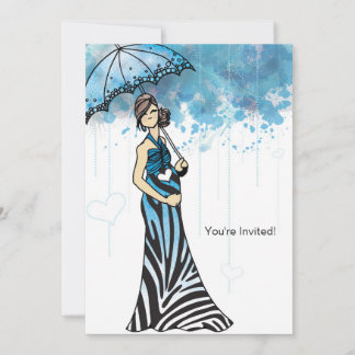 Invitation au Baby shower Zebra