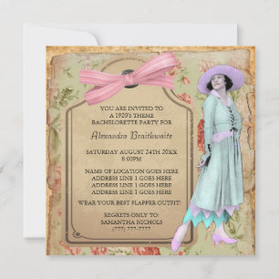 Invitation au Bachelorette Party des années 1920