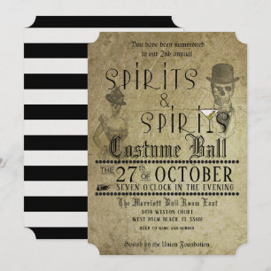 Invitation au bal costumé de la fête d'Halloween