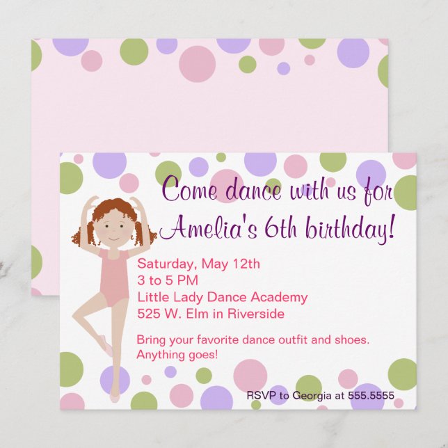 Invitation au bal de danse (Devant / Derrière)