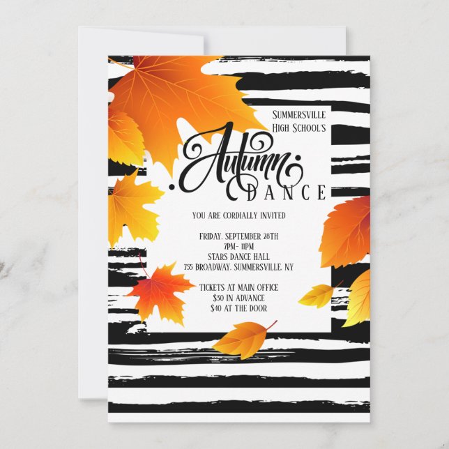 Invitation au bal de l'école d'automne (Devant)