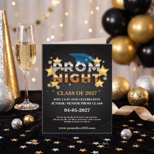 Invitation au bal de promo Black & Gold pour la so