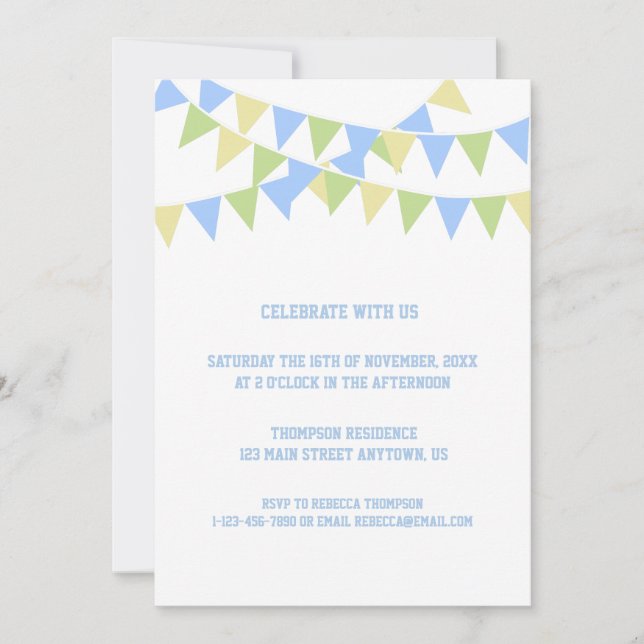 Invitation au ballons d'anniversaire (Devant)