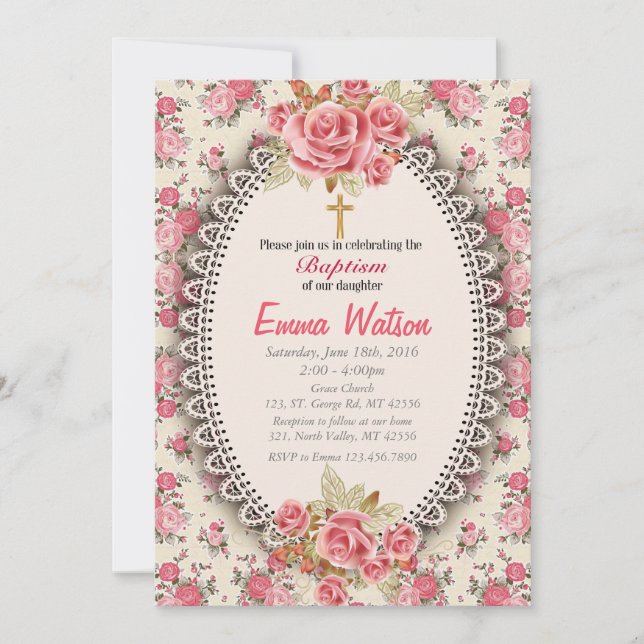 Invitation au baptême (Devant)