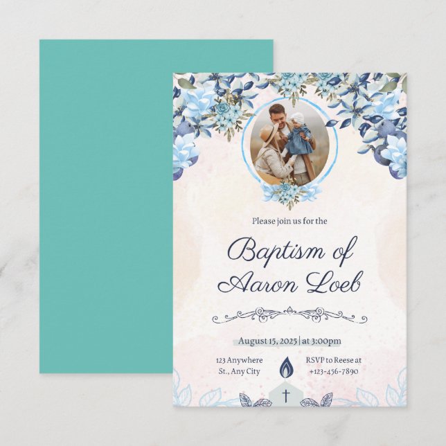 invitation au baptême (Devant / Derrière)