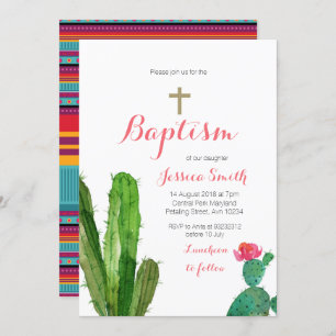 Invitation au baptême de Christening Girl Invitati