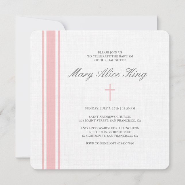 invitation au baptême de Francine (Devant)