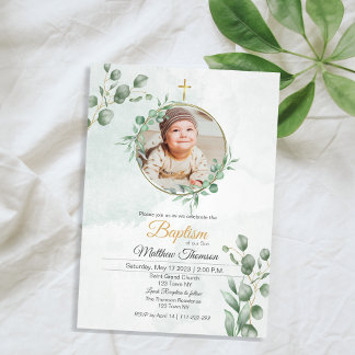 Invitation au baptême de l'eucalyptus vert