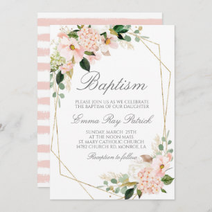 Invitation au baptême floral